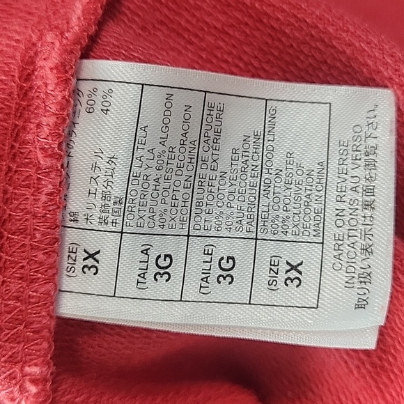 Disney Parks Mickey Mouse Embroidered red hoodie jacket womens size 3X - Picture 6 of 7